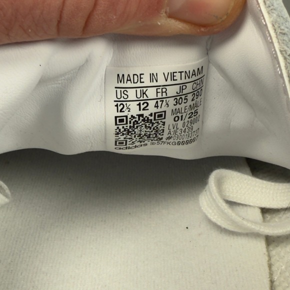 Adidas Samba OG Mens 12.5 12 1/2 Casual Sneaker White Gum Suede Leather Low Shoe - Picture 14 of 16